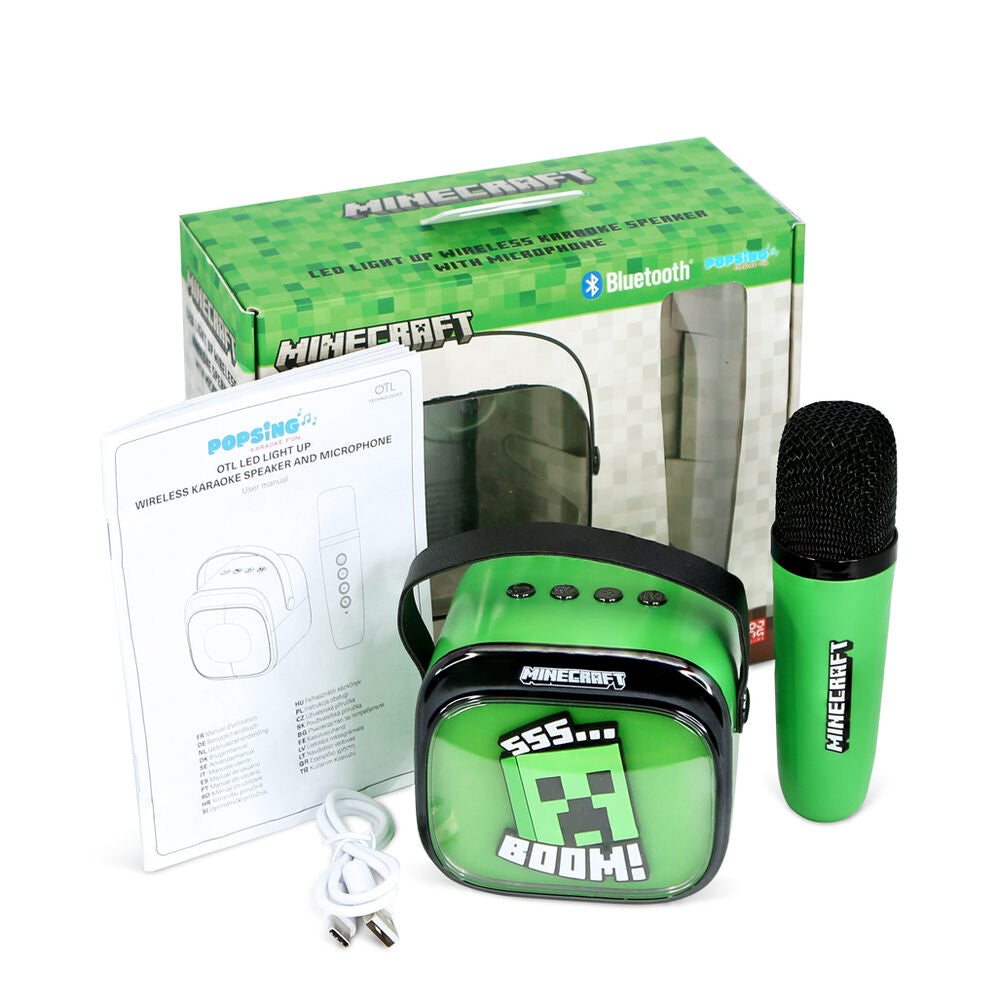 Altavoz y Micro Karaoke LED Minecraft
