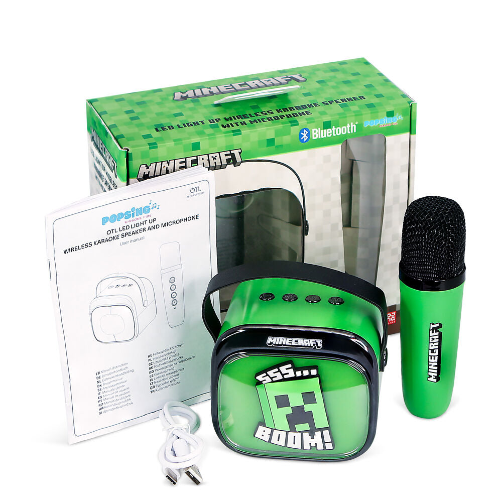 Altavoz y Micro Karaoke LED Minecraft