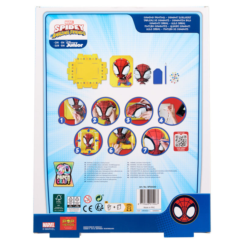 Mosaico diamante Craft 3D Spiderman Marvel