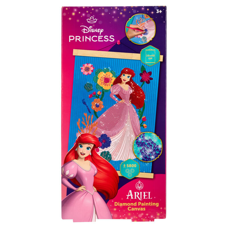 Marco madera pinta con diamantes Princesas Disney