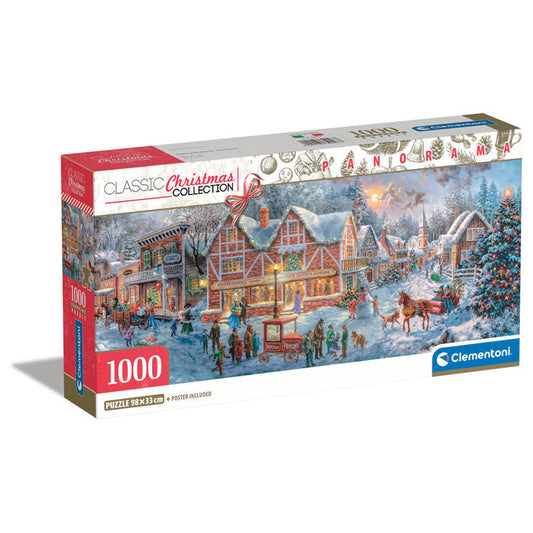Puzzle Panorama Preparandonos para la Navidad 1000pzs