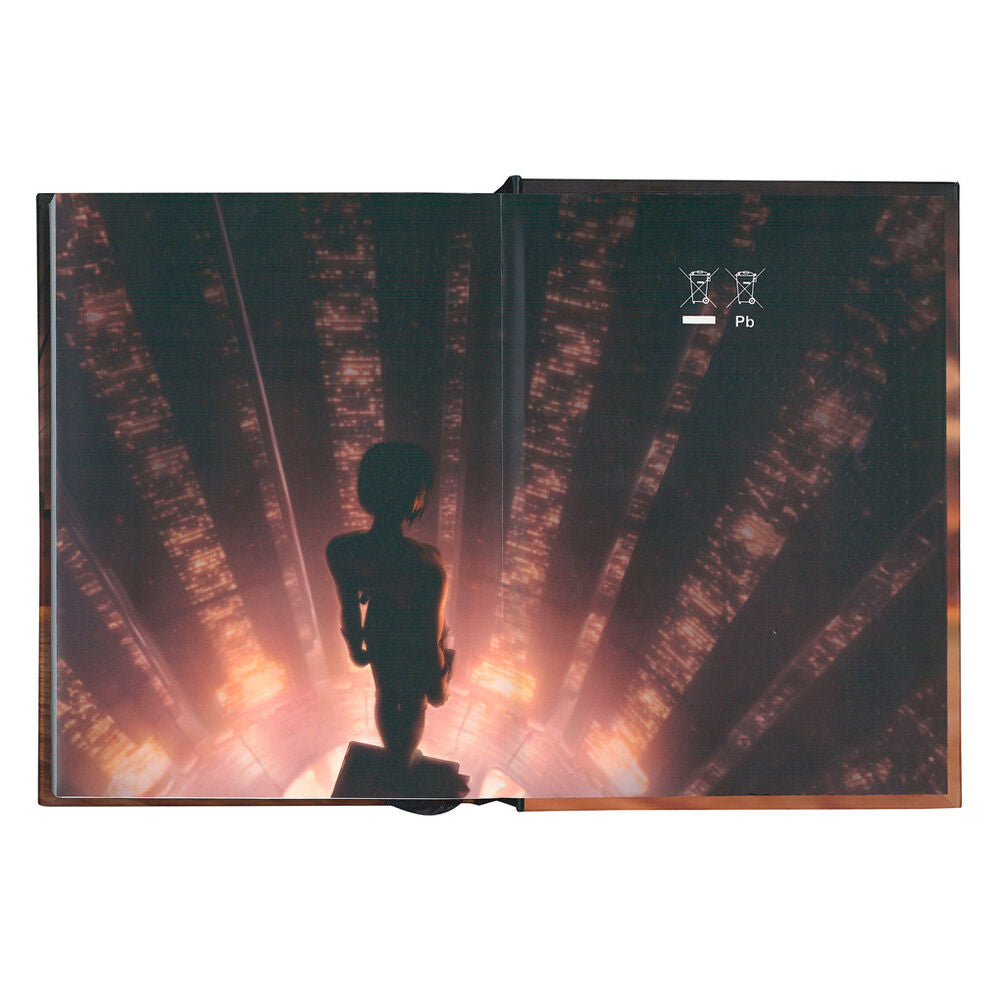 Cuaderno con luz City Ghost in the Shell