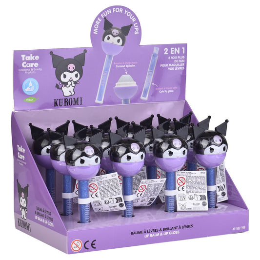 Balsamo labial + brillo Kuromi Hello Kitty