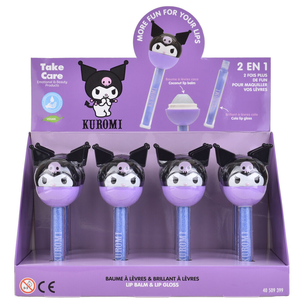 Balsamo labial + brillo Kuromi Hello Kitty