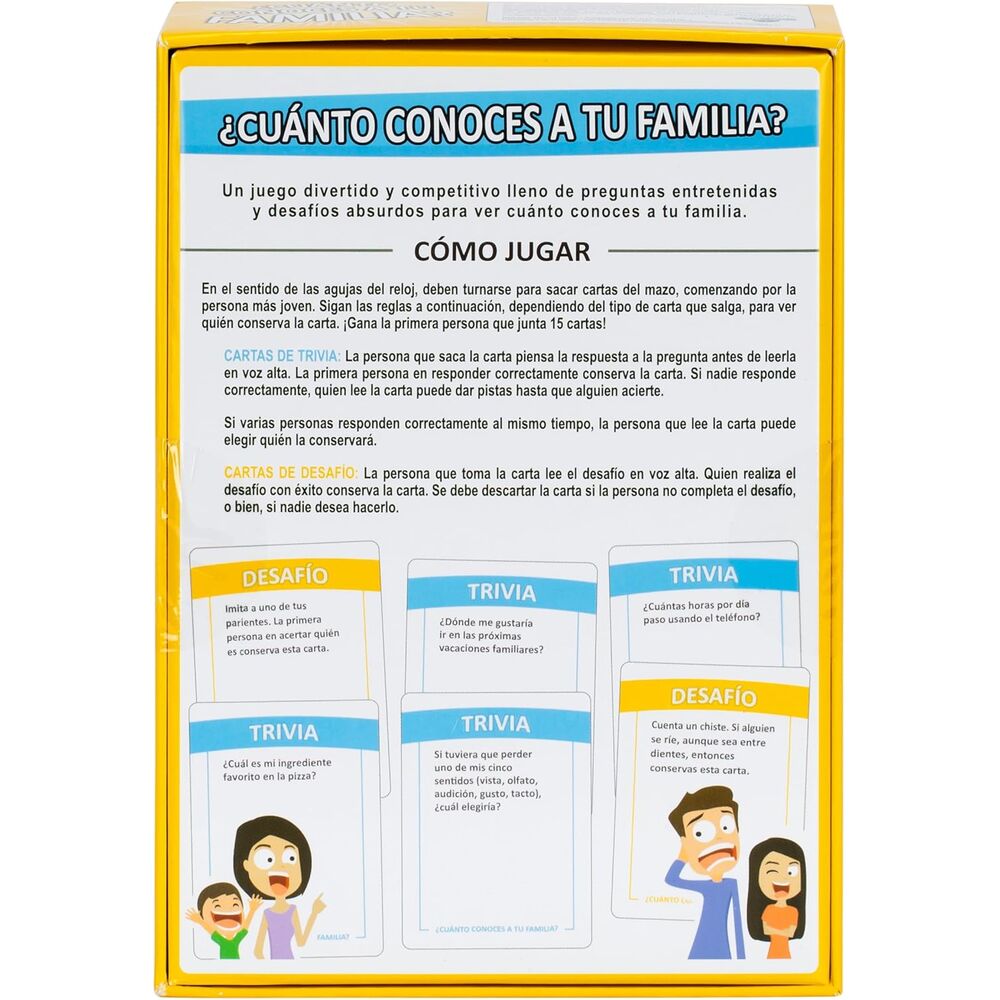 Juego de mesa ¿Cuanto conoces a tu familia? español