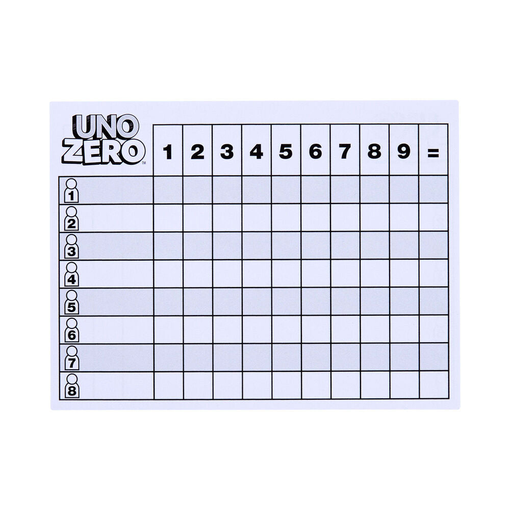 Juego cartas UNO Zero