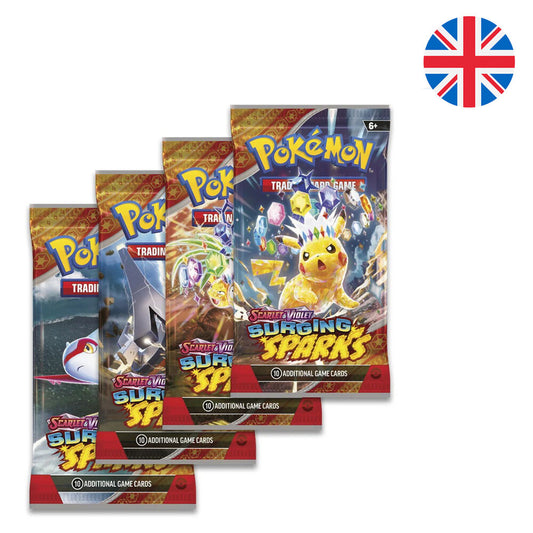 Sobre cartas Chispas Fulgurantes Escarlata y Purpura Pokemon ingles