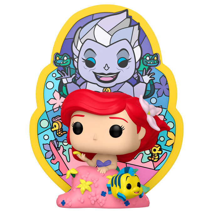 Figura POP Deluxe Disney La Sirenita Ariel Ursula Stained Glass