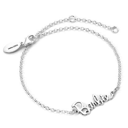 Pulsera Nombre Logo Barbie plata