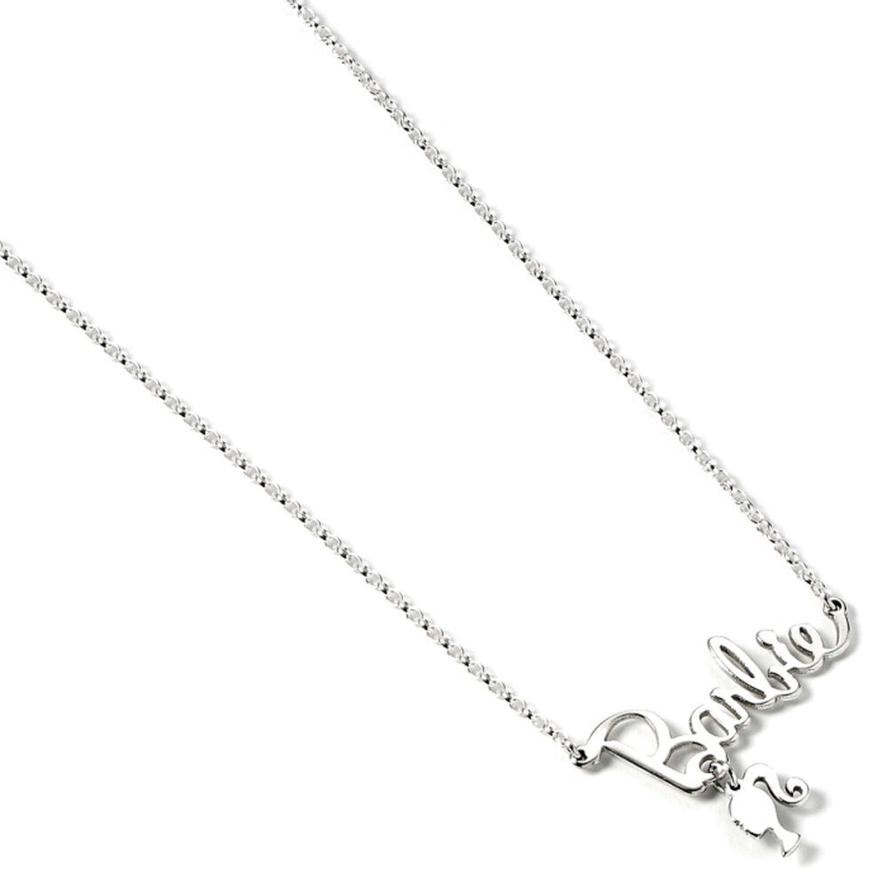 Colgante Nombre Logo Silhouette Barbie plata