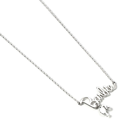 Colgante Nombre Logo Silhouette Barbie plata