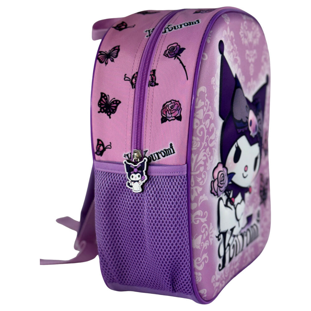 Mochila 3D Purple Kuromi Hello Kitty 30cm