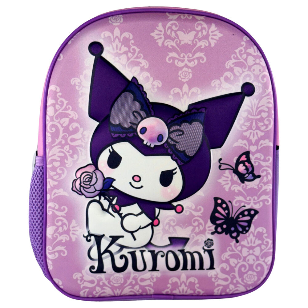 Mochila 3D Purple Kuromi Hello Kitty 30cm