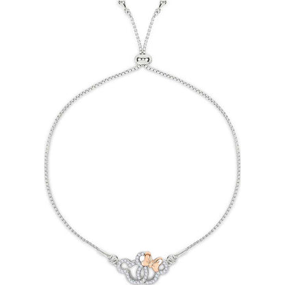 Pulsera Mickey & Minnie Disney plata