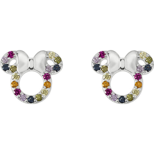 Pendientes Rainbow Minnie Disney plata