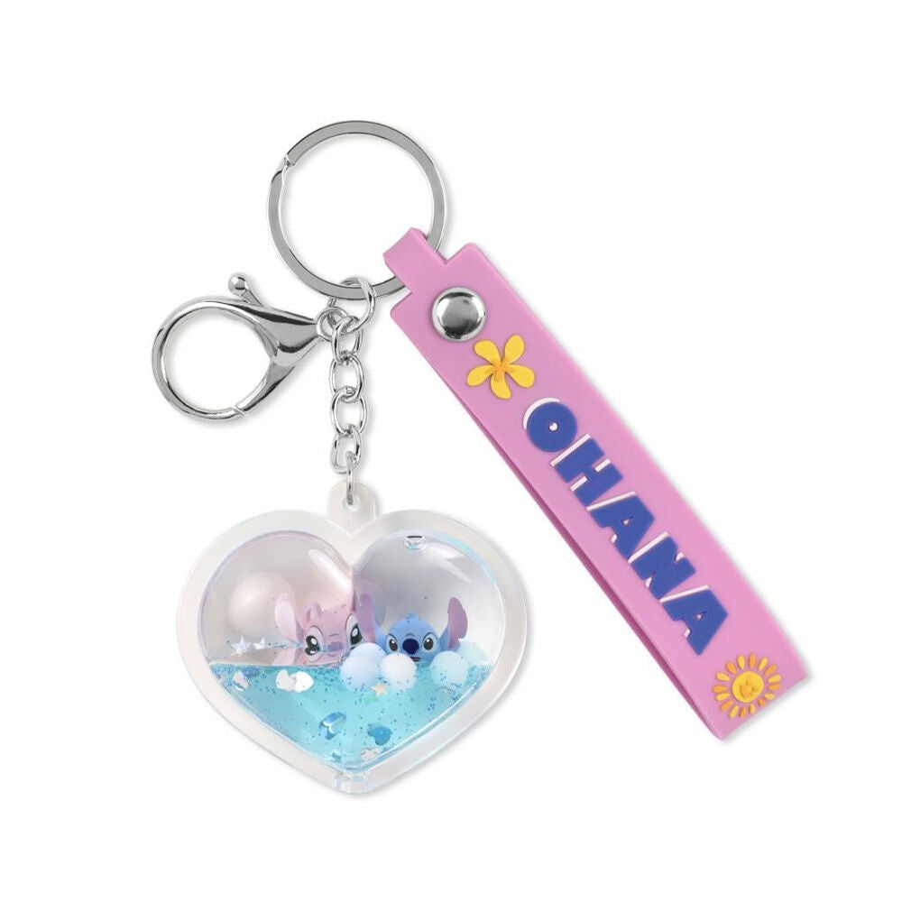 Llavero Ohana Heart Angel & Stitch Disney