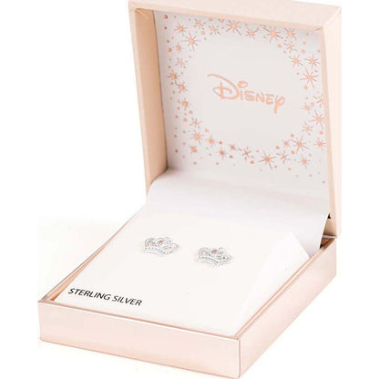 Pendientes Corona Princesas Disney plata