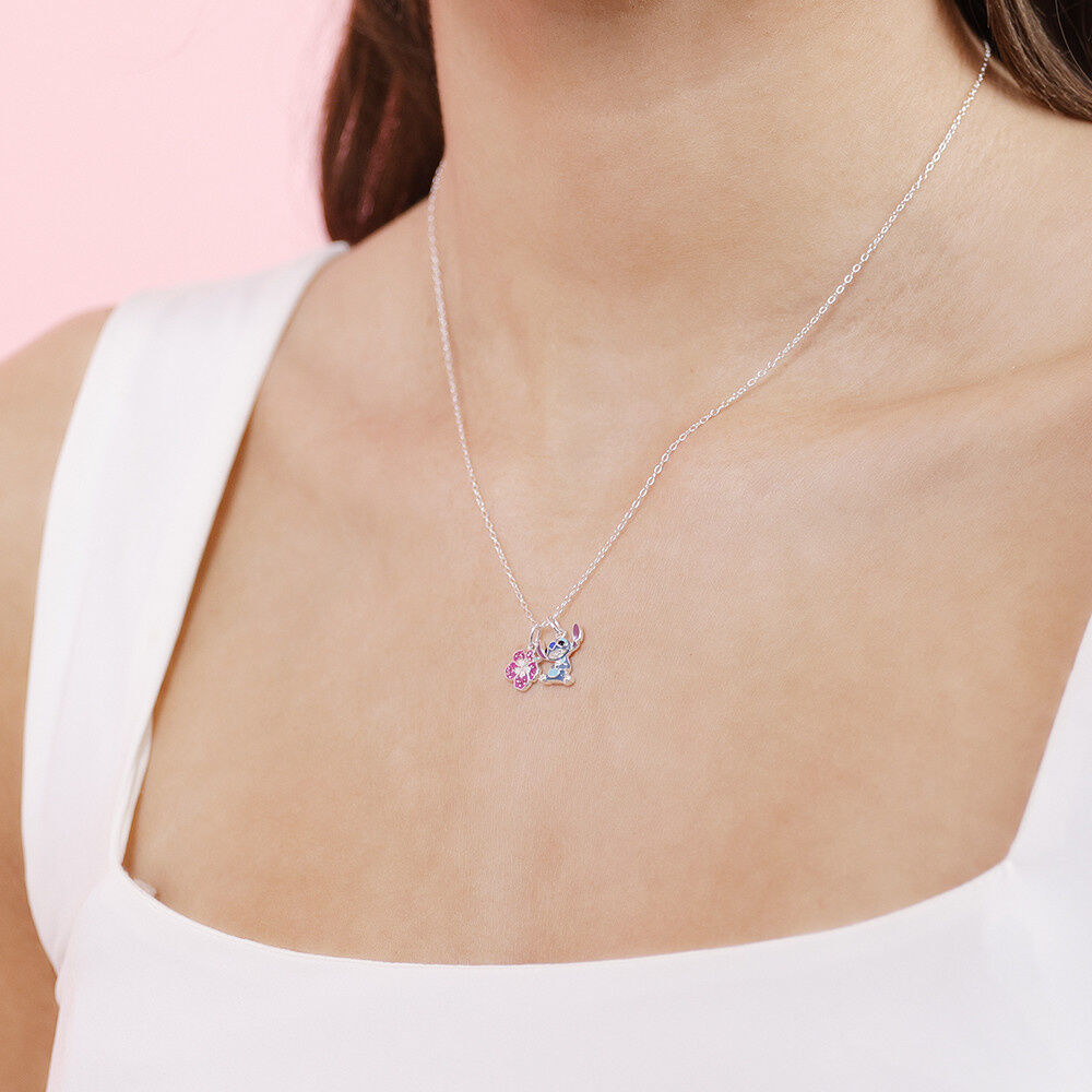 Colgante Charm Stitch Disney plata
