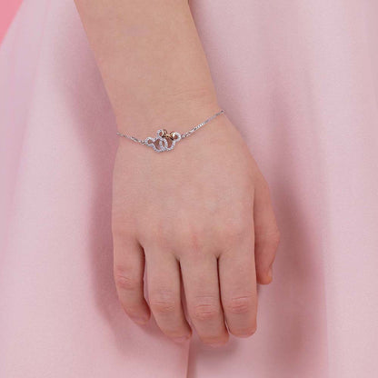Pulsera Mickey & Minnie Disney plata
