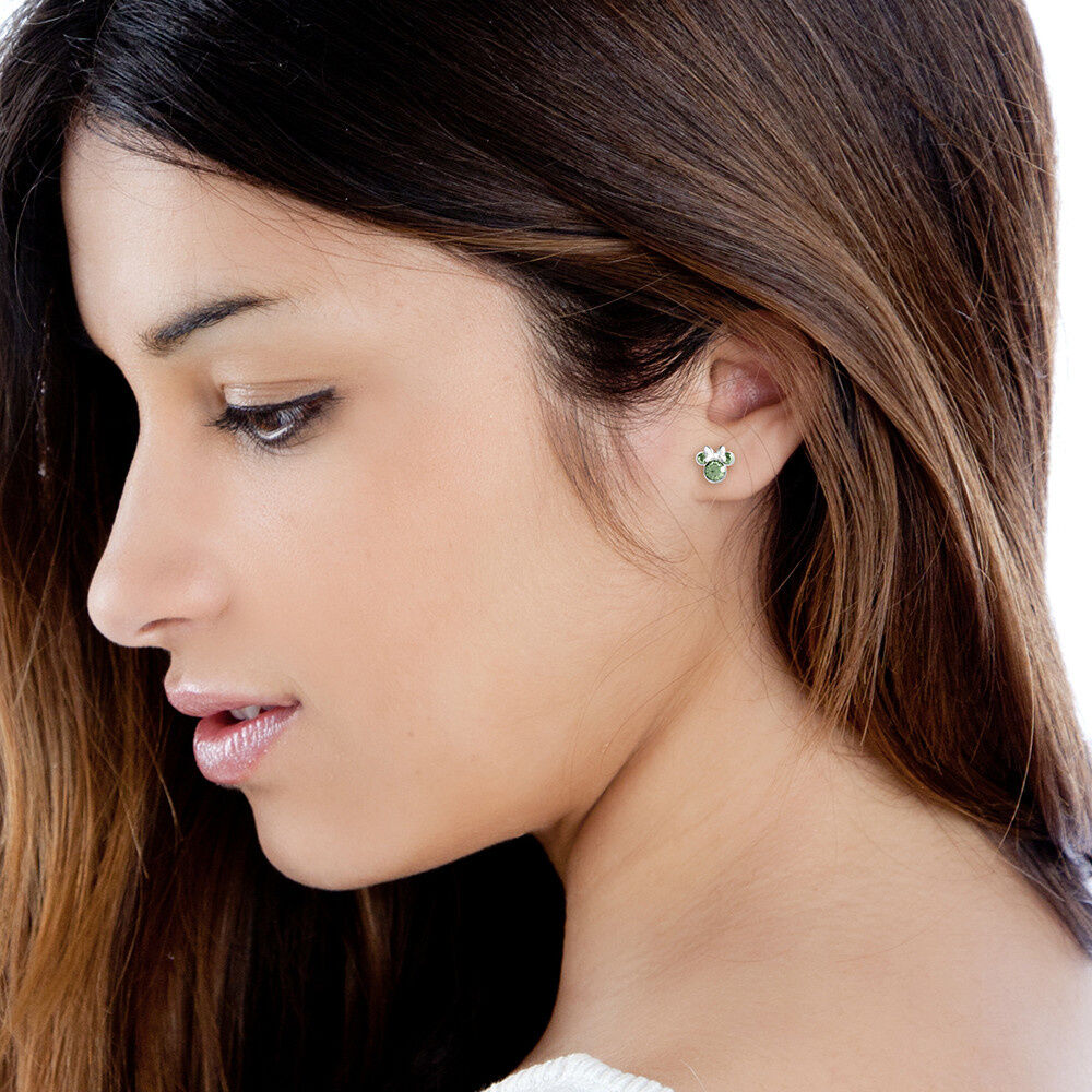 Pendientes Agosto Minnie Disney plata