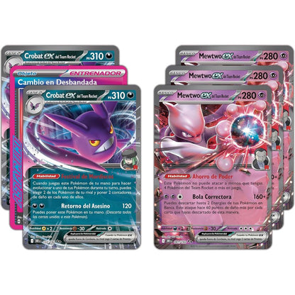 Baraja de Batalla juego de cartas coleccionables Mewtwo Ex Del Team Rocket Pokemon español