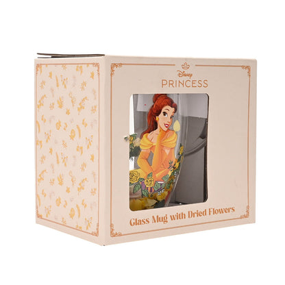 Taza cristal flores secas Bella Princesas Disney