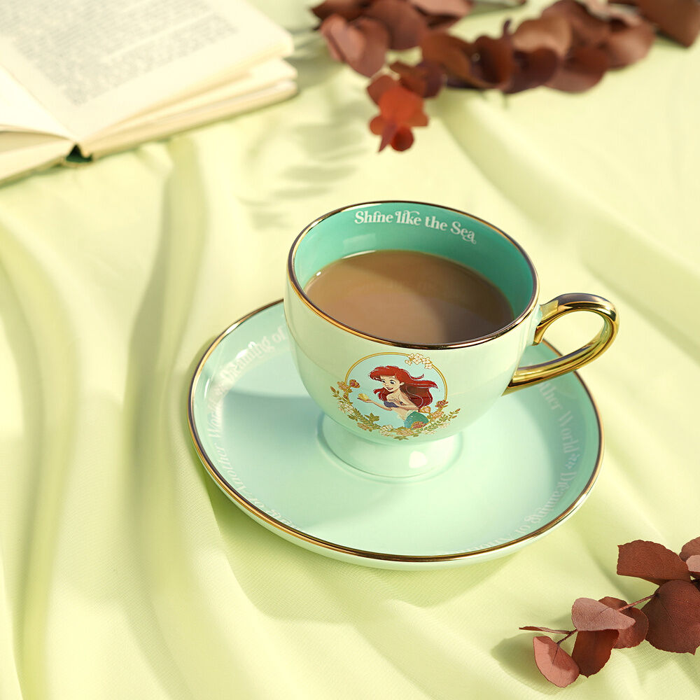 Taza te y platillo Ariel Princesas Disney