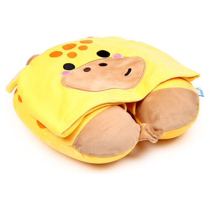 Almohada viaje capucha Raffi La Jirafa Hoodeazzz