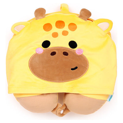 Almohada viaje capucha Raffi La Jirafa Hoodeazzz