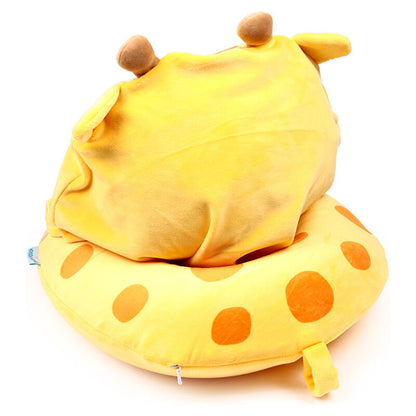 Almohada viaje capucha Raffi La Jirafa Hoodeazzz