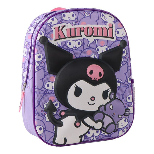 Mochila 3D Kuromi Hello Kitty 30cm