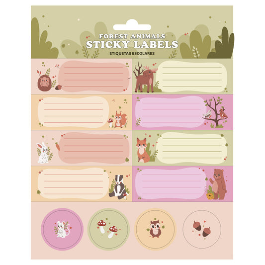 Etiquetas adhesivas Animales Bosque