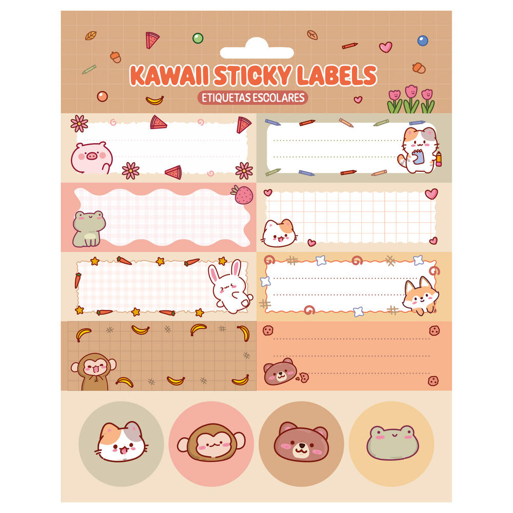 Etiquetas adhesivas Kawaii