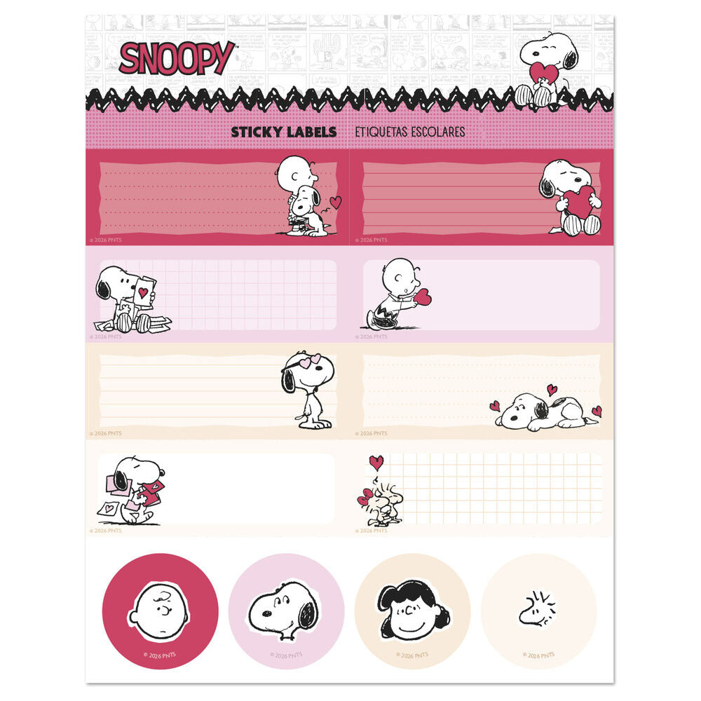 Etiquetas adhesivas Love Season Snoopy