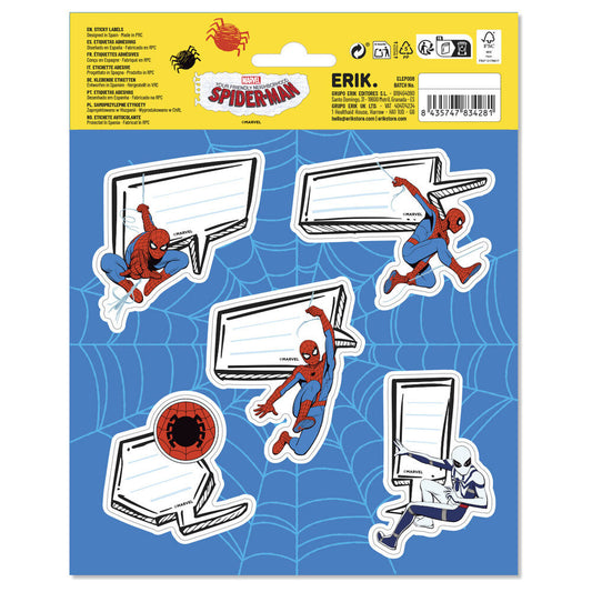 Etiquetas adhesivas premium Spiderman Marvel