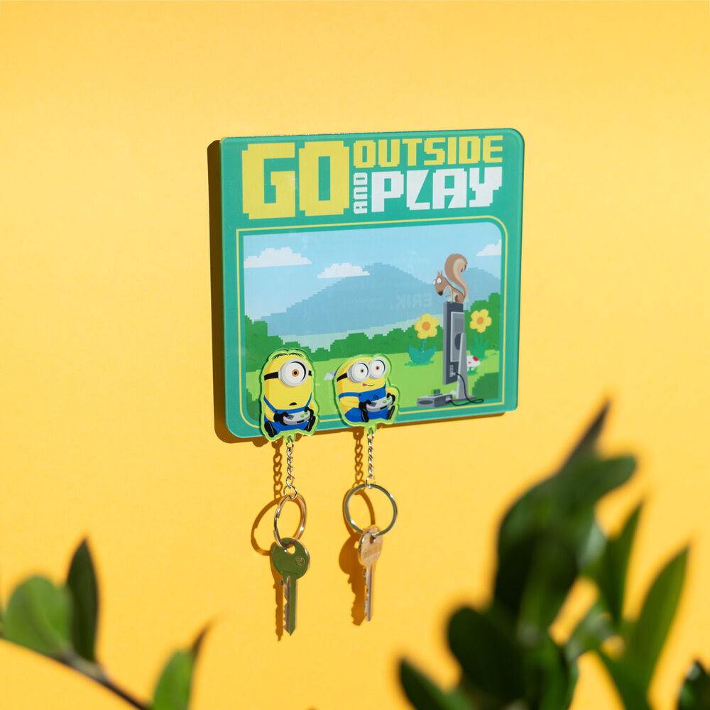 Colgador llaves + llaveros Minions