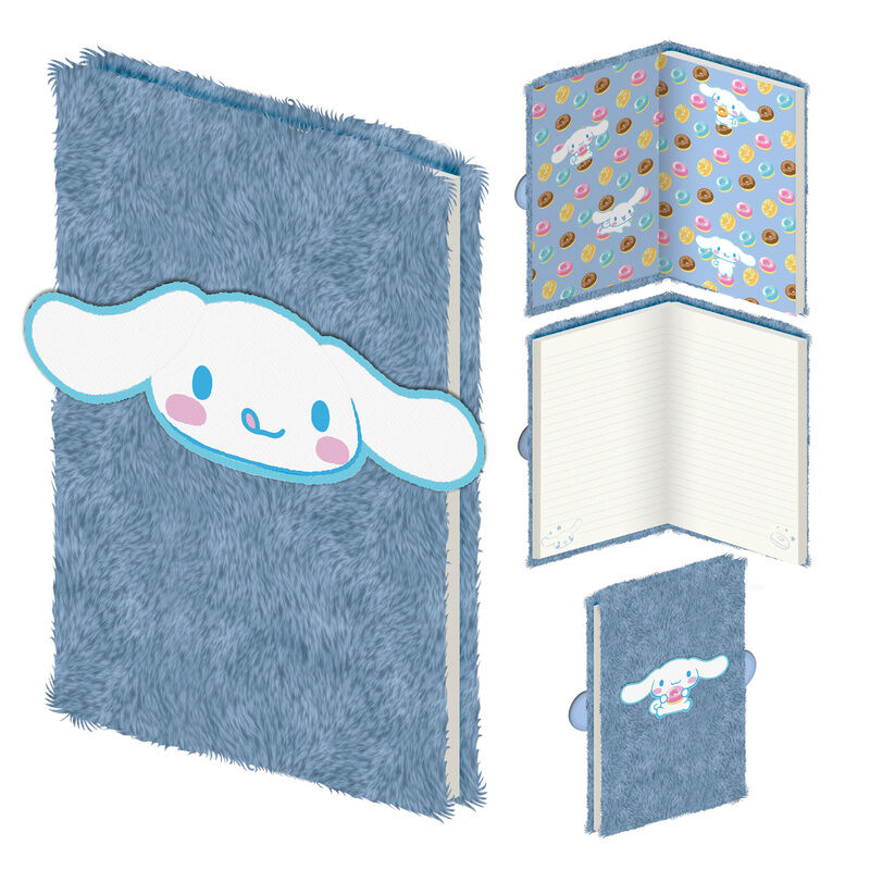Cuaderno peluche A5 Cinnamoroll Hello Kitty