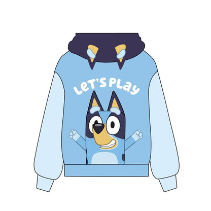 Sudadera capucha cremallera Bluey