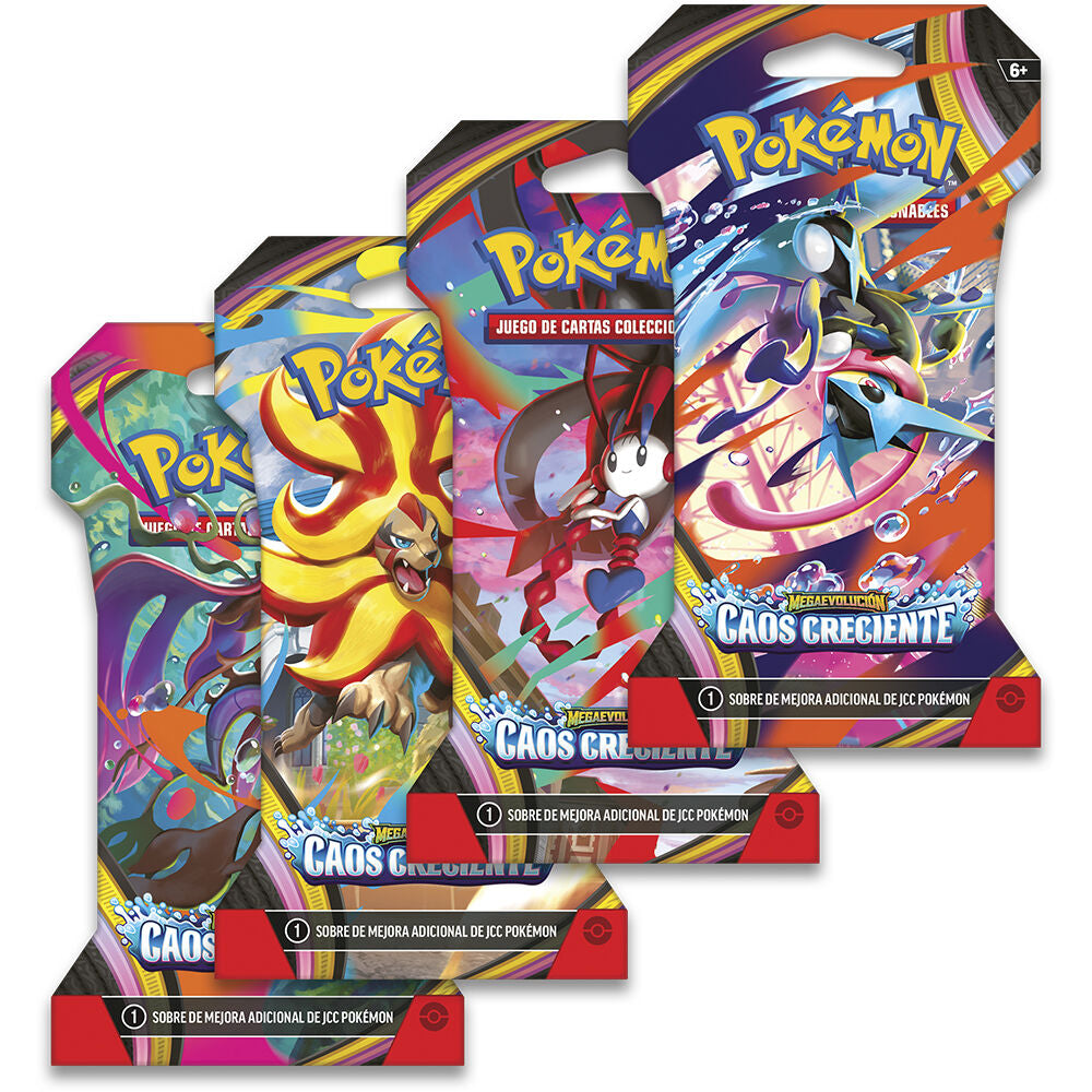 Sobre cartas Caos Creciente Megaevolucion Pokemon español