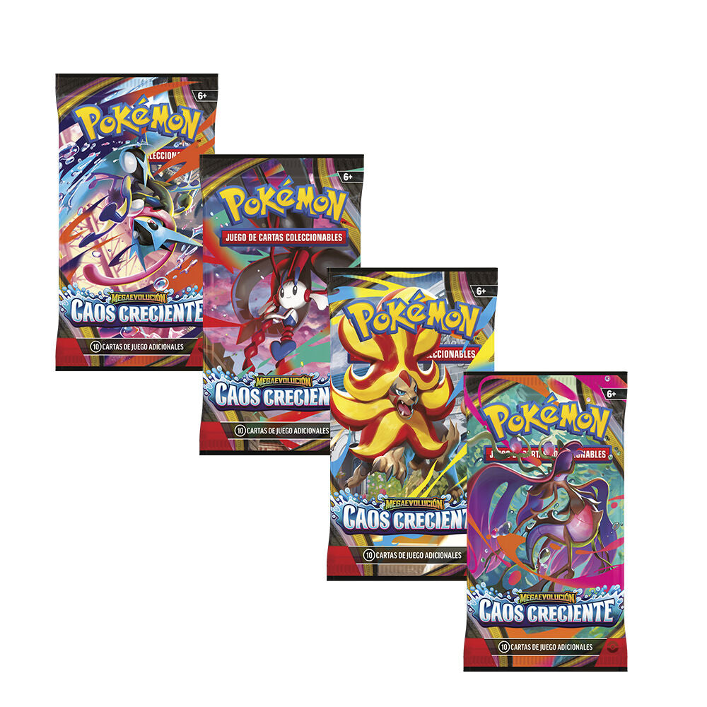 Sobre cartas Caos Creciente Megaevolucion Pokemon español