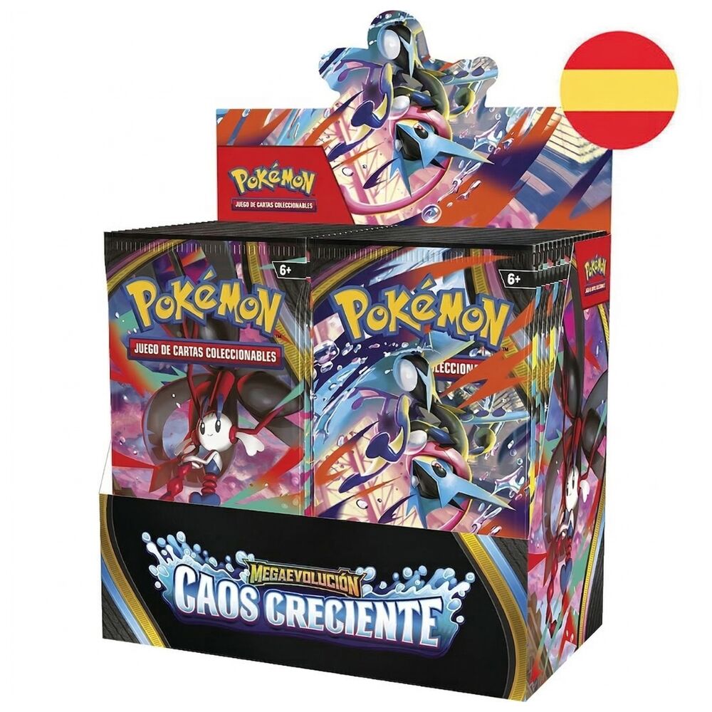 Sobre cartas Caos Creciente Megaevolucion Pokemon español
