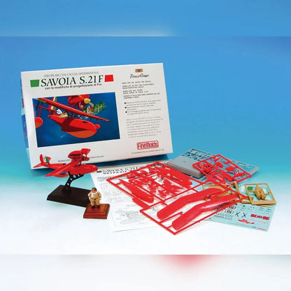 Maqueta Model Kit Savoia S.21F ver.2 Seaplane + Figura Porco - Porco Rosso