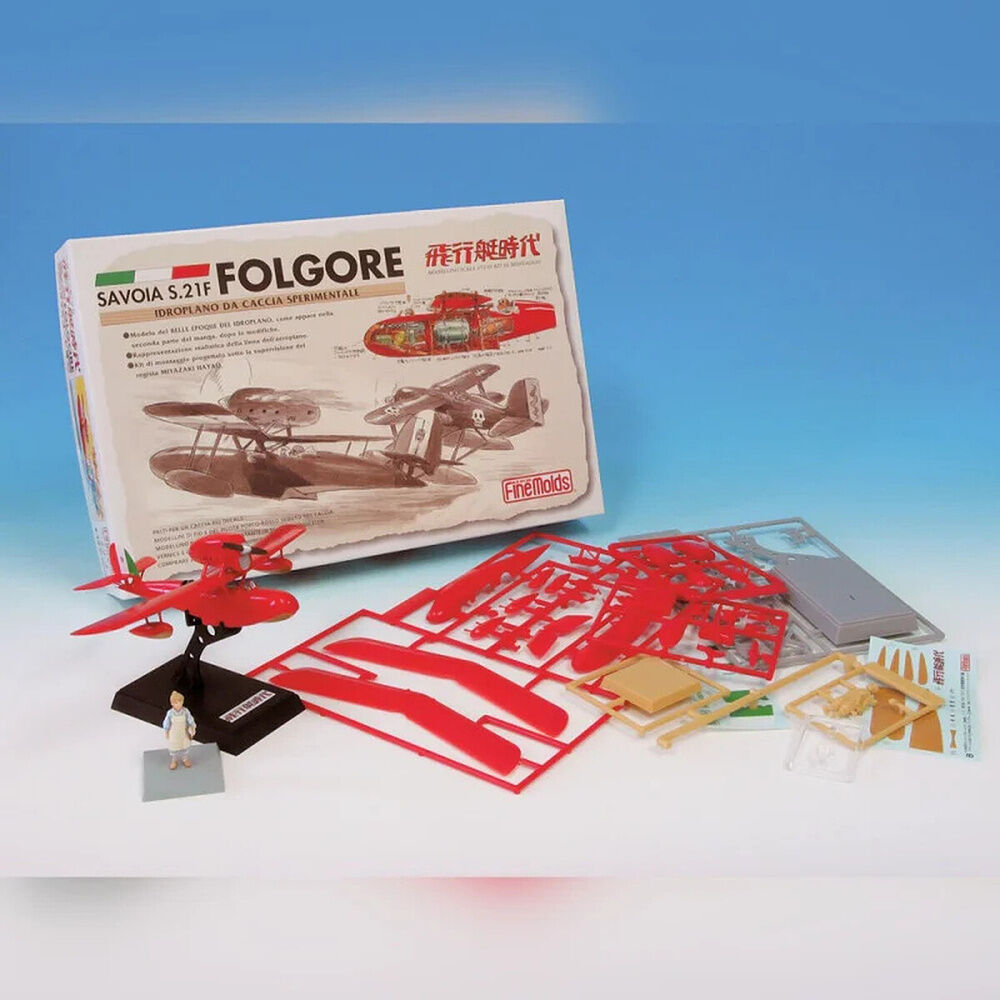 Maqueta Model Kit Savoia S.21F ver.2 Seaplane + Figura Fio Piccolo Porco Rosso