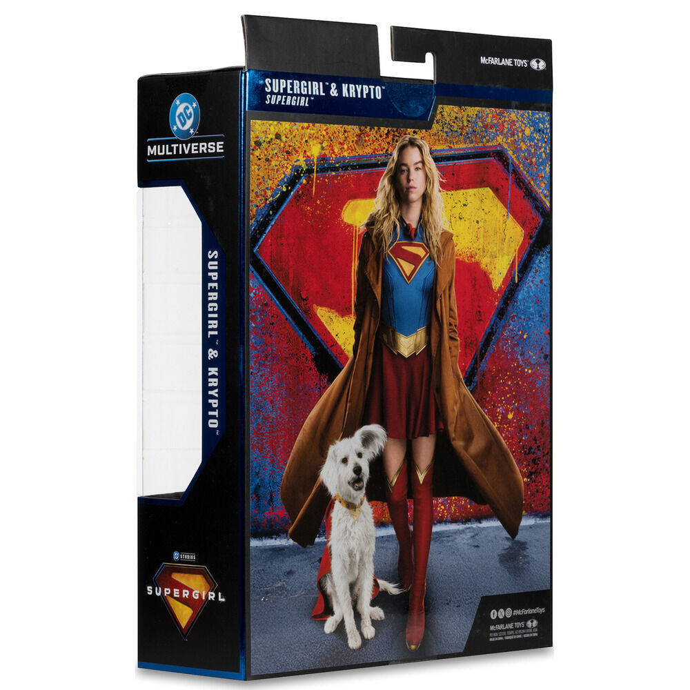Figura Supergirl & Kripto Gold Label Collection Deluxe Theatrical Edition Supergirl DC Comics 18cm