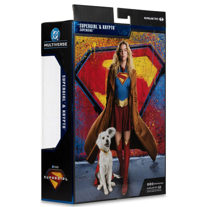Figura Supergirl & Kripto Gold Label Collection Deluxe Theatrical Edition Supergirl DC Comics 18cm