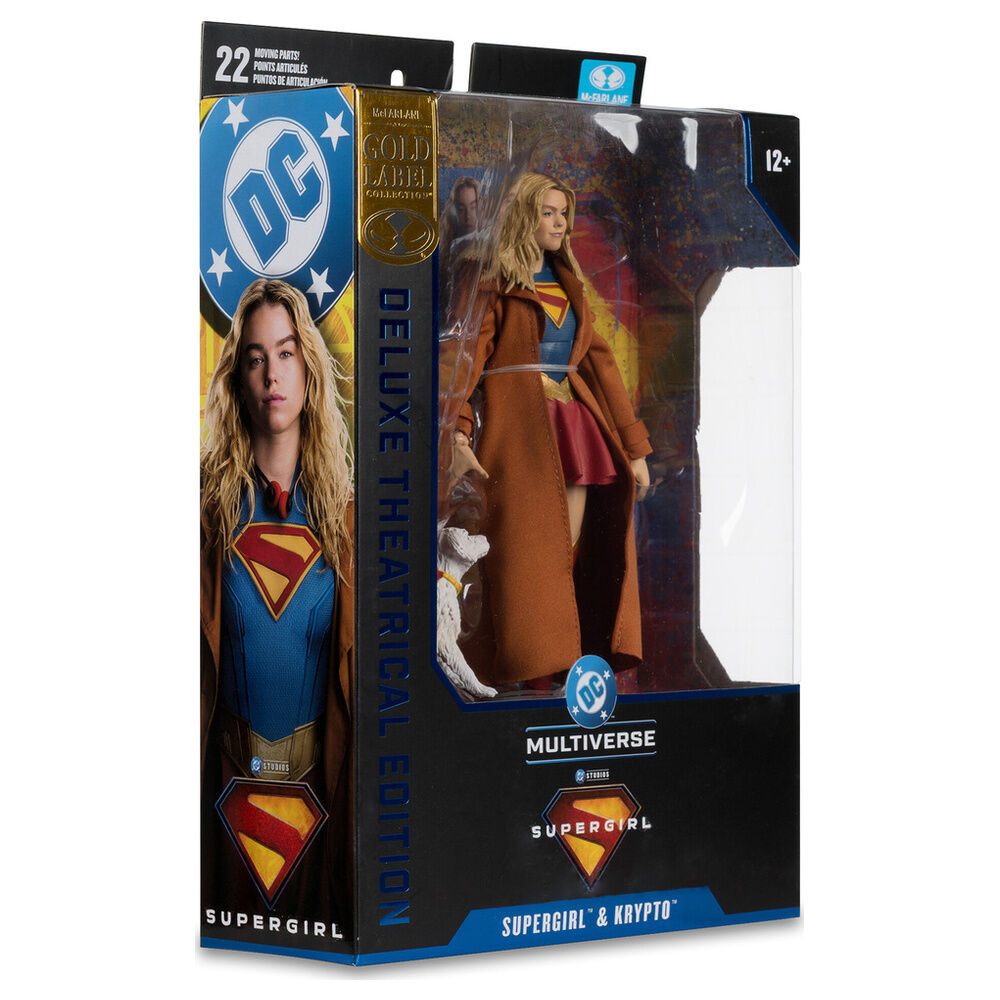 Figura Supergirl & Kripto Gold Label Collection Deluxe Theatrical Edition Supergirl DC Comics 18cm