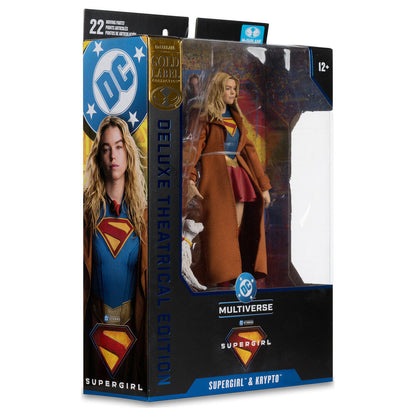 Figura Supergirl & Kripto Gold Label Collection Deluxe Theatrical Edition Supergirl DC Comics 18cm