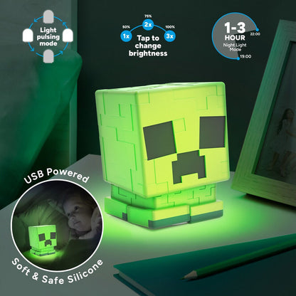 Lampara silicona Creeper SquishyGlo Minecraft
