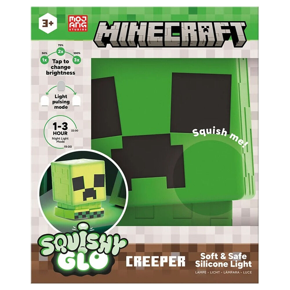 Lampara silicona Creeper SquishyGlo Minecraft