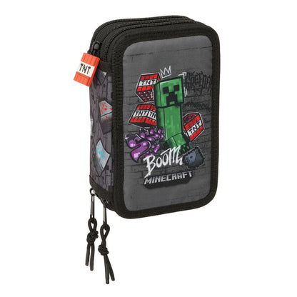 Plumier Graffiti Minecraft triple 37pzs